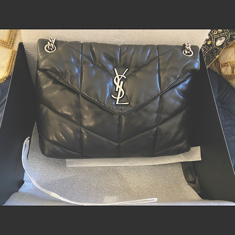 SAINT LAURENT PUFFER MEDIUM BAG QUILTED LAMBSKIN